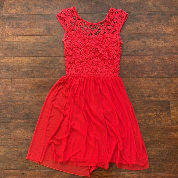 ONLY orange/red dress size small - Picture 2 of 4